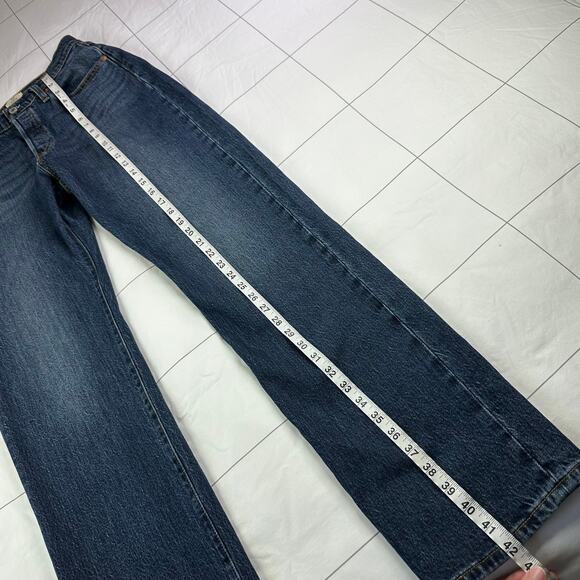 Levi's Premium Jeans Womens 29x34 Blue 501 Curve Dark Wash Button Fly Denim - Picture 15 of 16